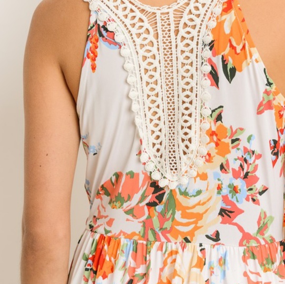 Floral Crochet Maxi Dress - Picture 2 of 4